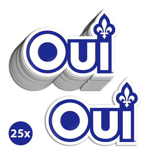 25 autocollants OUI